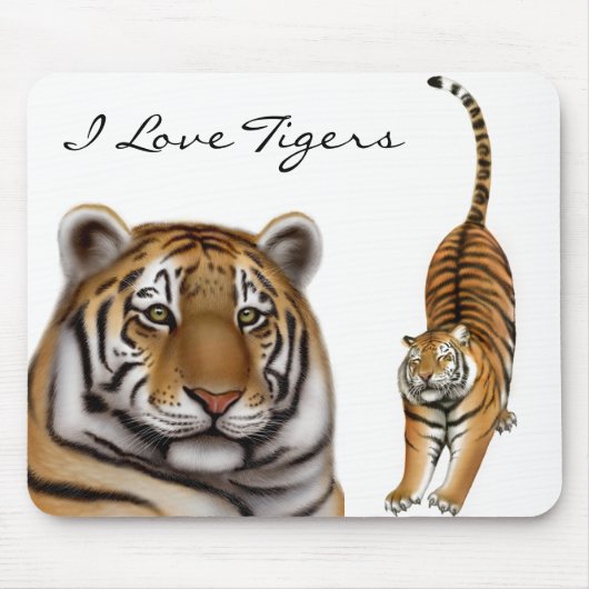 Tapis De Souris Amour Mousepad de tigre (Devant)