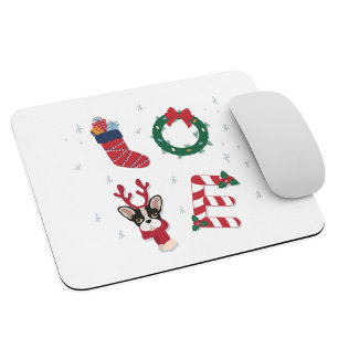 Tapis De Souris Amour Personnalisé Noël Tenue de Famille Assortie
