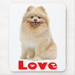 Tapis De Souris Amour Poméranien Pom Pom Puppy Dog Mousepad