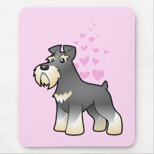 Tapis De Souris Amour Schnauzer géant/standard/miniature