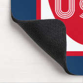 Tapis De Souris Amour USA Patriotique Rouge Bleu Bleu Simple Coeur (Coin)