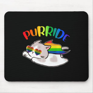 Tapis De Souris Amoureux Ally Chat Purride Lgbtq Gay pride Rainbow