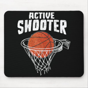 Tapis De Souris Amoureux de basket-ball tireur actif Hommes Femmes