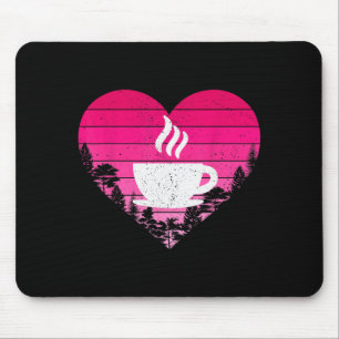 Tapis De Souris Amoureux de café Rétro Vintage Cœur Café Saint-Val