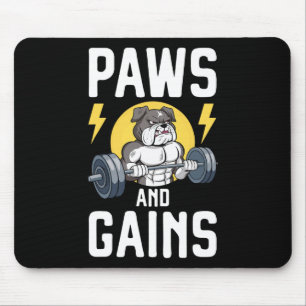 Tapis De Souris Amoureux de chien de culturisme Vêtements de gym F