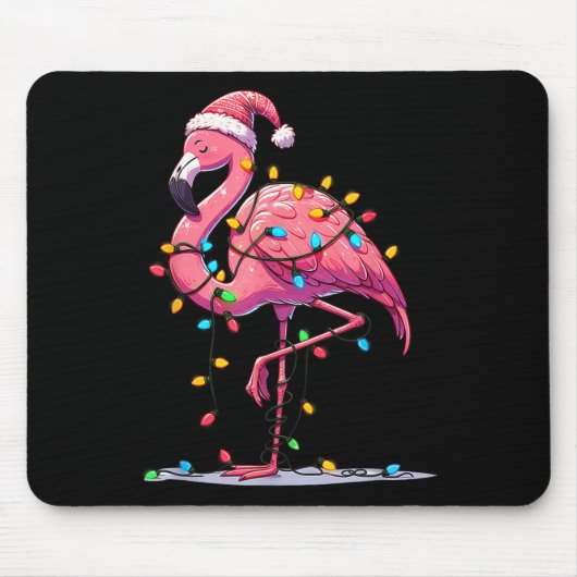Tapis De Souris Amoureux de flamant rose de Noël Santa Xmas Femmes (Devant)