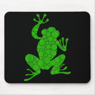Tapis De Souris Amoureux de grenouilles amusantes Polka Dot Art St