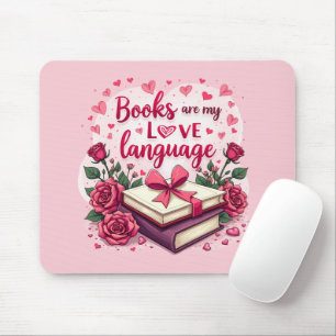 Tapis De Souris Amoureux de livres Saint-Valentin Romantique Lectu