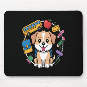 Tapis De Souris Amoureux des chiens de retour à l'école