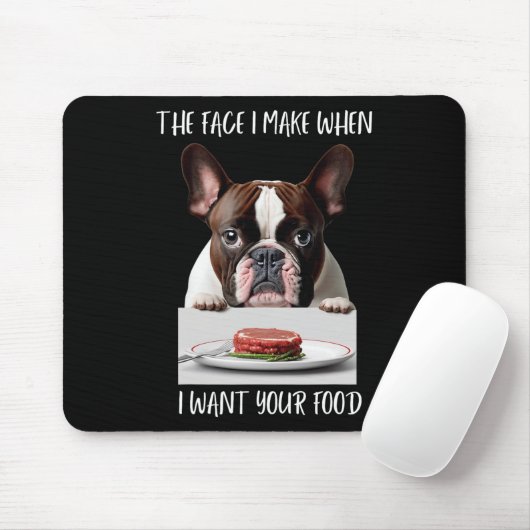 Tapis De Souris Amoureux des chiens Design Steak Diner Nourriture (Avec souris)
