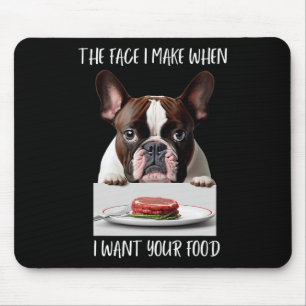 Tapis De Souris Amoureux des chiens Design Steak Diner Nourriture