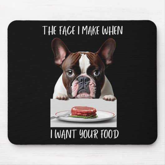 Tapis De Souris Amoureux des chiens Design Steak Diner Nourriture (Devant)