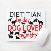 Tapis De Souris Amoureux des chiens diététiste (Avec souris)