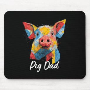 Tapis De Souris Amoureux des cochons hommes femmes journée vintage