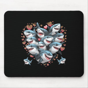 Tapis De Souris Amoureux des requins plongeurs marins requins form