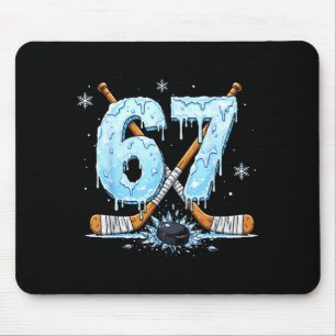 Tapis De Souris Amoureux drôles de hockey Drip 6-7 Numéro Six Sept