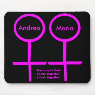 Tapis De Souris Amoureux lesbiennes personnalisable Mousepad