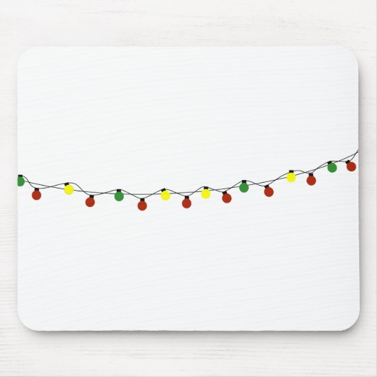 Tapis De Souris Ampoules de Noël (Devant)