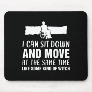Tapis De Souris Amputés amusants en fauteuil roulant Handicap Pers