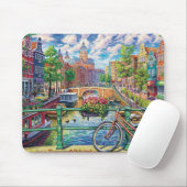 Tapis De Souris Amsterdam Canal Fine Art (Avec souris)
