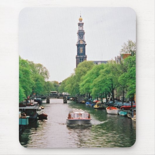 Tapis De Souris Amsterdam Canalboat Mousepad (Devant)