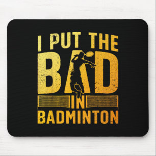 Tapis De Souris Amusant Badminton Design Pour Hommes Femmes Enfant