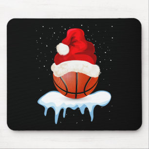 Tapis De Souris Amusant Basketball Ball Design de Noël