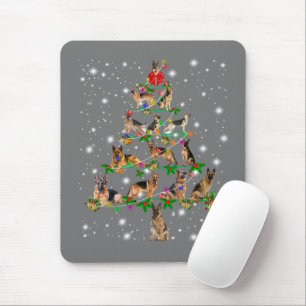 Tapis De Souris Amusant berger allemand décoration d'arbre de Noël