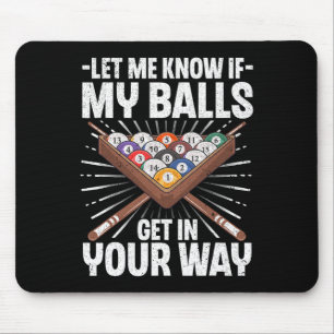 Tapis De Souris Amusant Billard Design Pour Hommes Femmes Billard