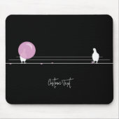 Tapis De Souris Amusant Bubblegum Birds on a Wire Black (Devant)