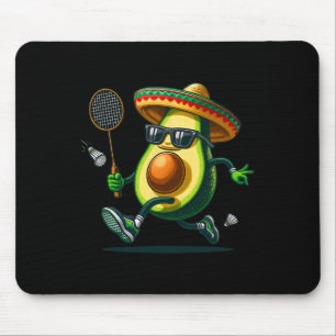 Tapis De Souris Amusant Cinco De Mayo Avocado Montrant Les Compéte