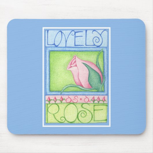 Tapis De Souris Amusant comme Rose Mousepad (Devant)