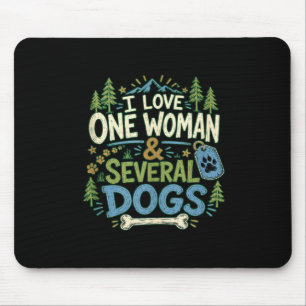 Tapis De Souris Amusant cynique amateur de chien aime une femme &a