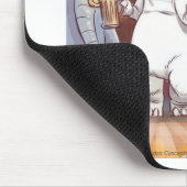 Tapis De Souris Amusant Éléphant Blanc Dans La Chambre (Coin)