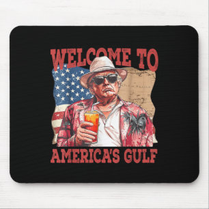 Tapis De Souris Amusant Golfe Des États-Unis Trump Bienvenue Dans