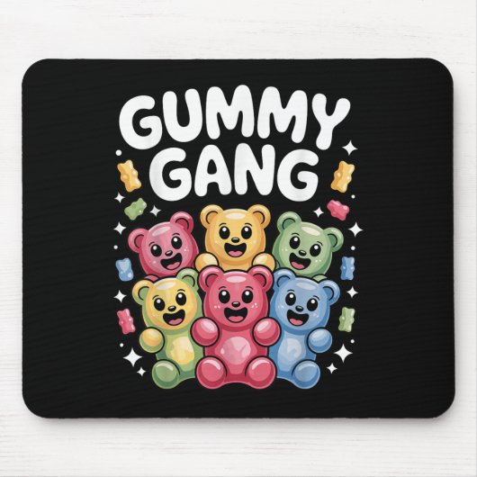 Tapis De Souris Amusant Gummy Ours Design Pour Hommes Femmes Enfan (Devant)