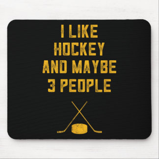 Tapis De Souris Amusant Hockey Pour Les Hommes J'Aime Hockey Et Pe