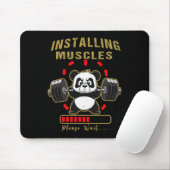 Tapis De Souris Amusant Installation Muscle Panda Poids Lifting Ba (Avec souris)