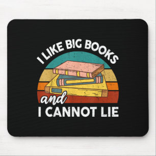 Tapis De Souris Amusant J'Aime Big Book Cant Lie Nerd School Libra