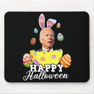 Tapis De Souris Amusant Joe Biden Heureux Halloween Confus Pâques 