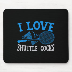 Tapis De Souris Amusant Joueur Badminton Match Jeu Joke