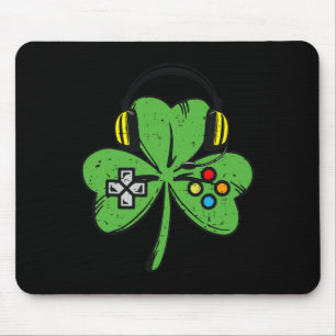 Tapis De Souris Amusant Jour de la Saint Patrick Gamer Shamrock Vi