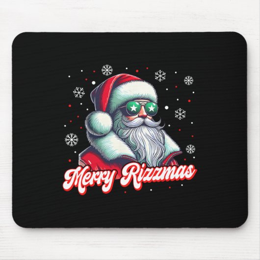Tapis De Souris Amusant Joyeux Rizzmas Rizz Père Noël Cos (Devant)