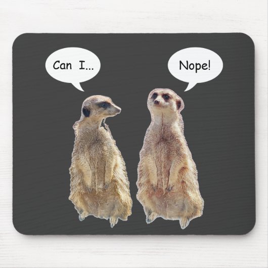 Tapis De Souris Amusant, mignon meerkats en conversation (Devant)
