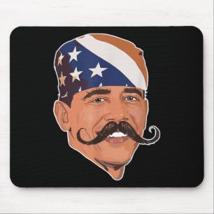 Tapis De Souris Amusant Obama Moustache Américain