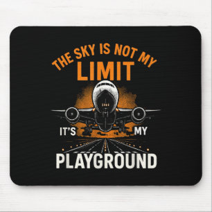 Tapis De Souris Amusant Pilote Avion Pilote Avion Pilote Sky Pas