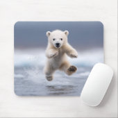Tapis De Souris Amusant Polar Bear Cub Pad Souris (Avec souris)