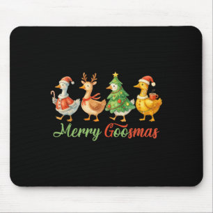 Tapis De Souris Amusant Rétro Merry Goosemas Noël Silly Goose X