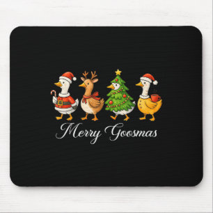 Tapis De Souris Amusant Rétro Merry Goosemas Noël Silly Goose X