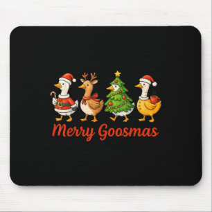 Tapis De Souris Amusant Rétro Merry Goosemas Noël Silly Goose X